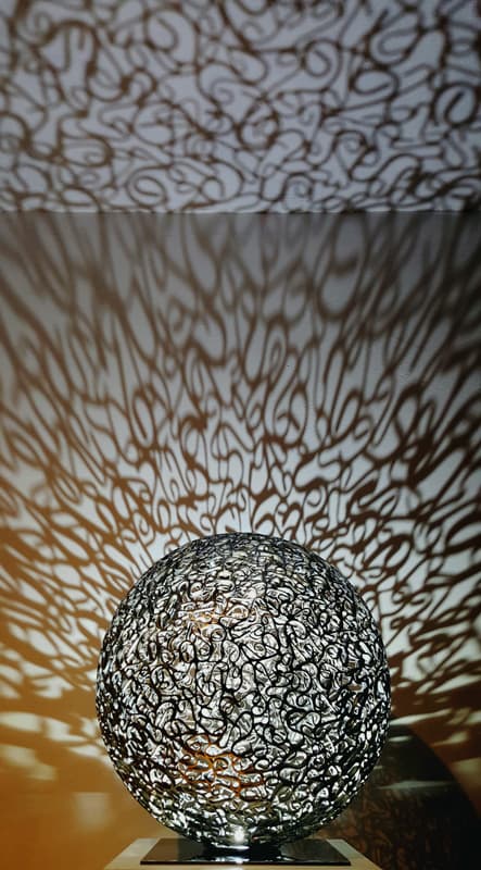 Space no.16, stainless, steel, LED, 320×320×320mmH, 2017