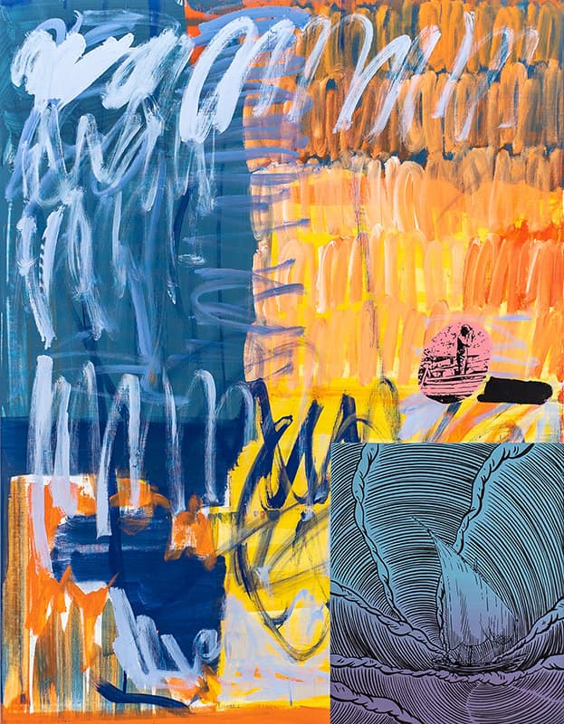 Sunshine, 2019, 캔버스에 아크릴과 잉크, 116.8 x 91 cm