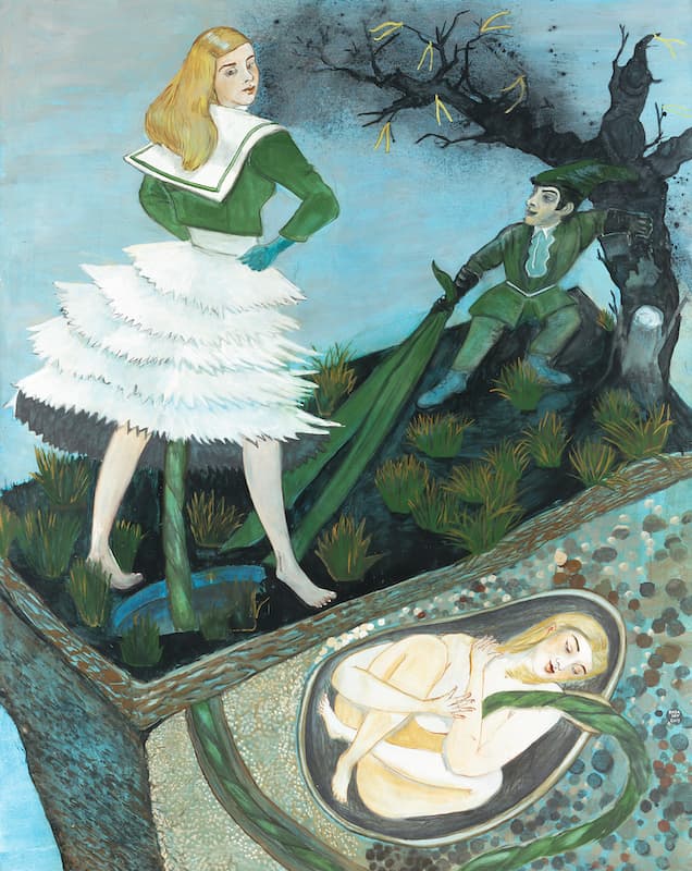 Rosa Loy, Schneid, 2017, Casein on canvas, 150 x 120 cm