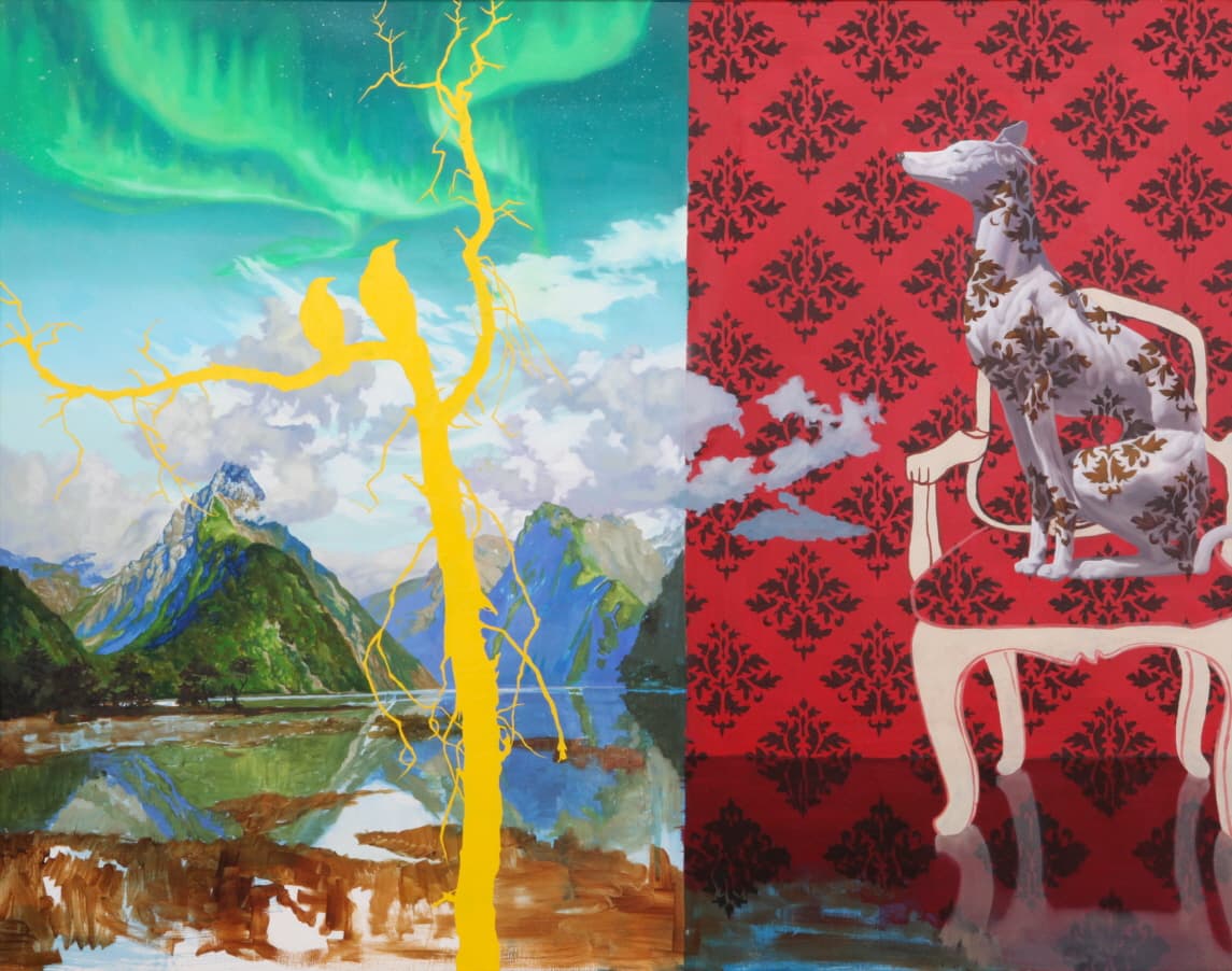 김상균, 의도적 주의력 결핍 #2-4_oil, acrylic on canvas_91x117cm_2020