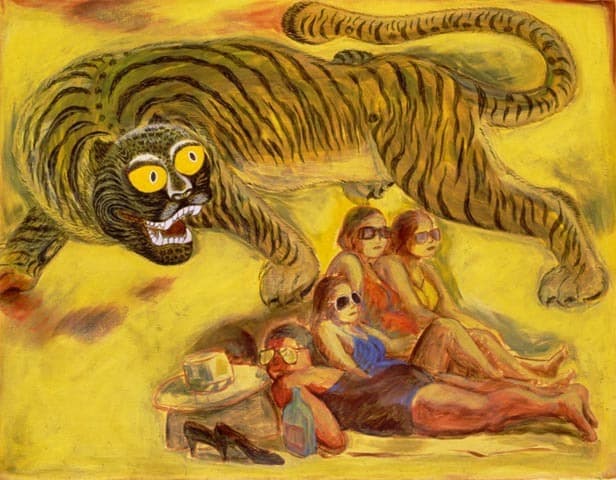 1986-색안경, 110 91cm,  천에 아크릴릭