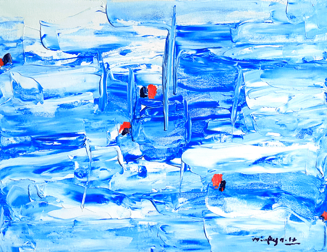 Nature Act 2016-16, acrylic on canvas, 65x50cm