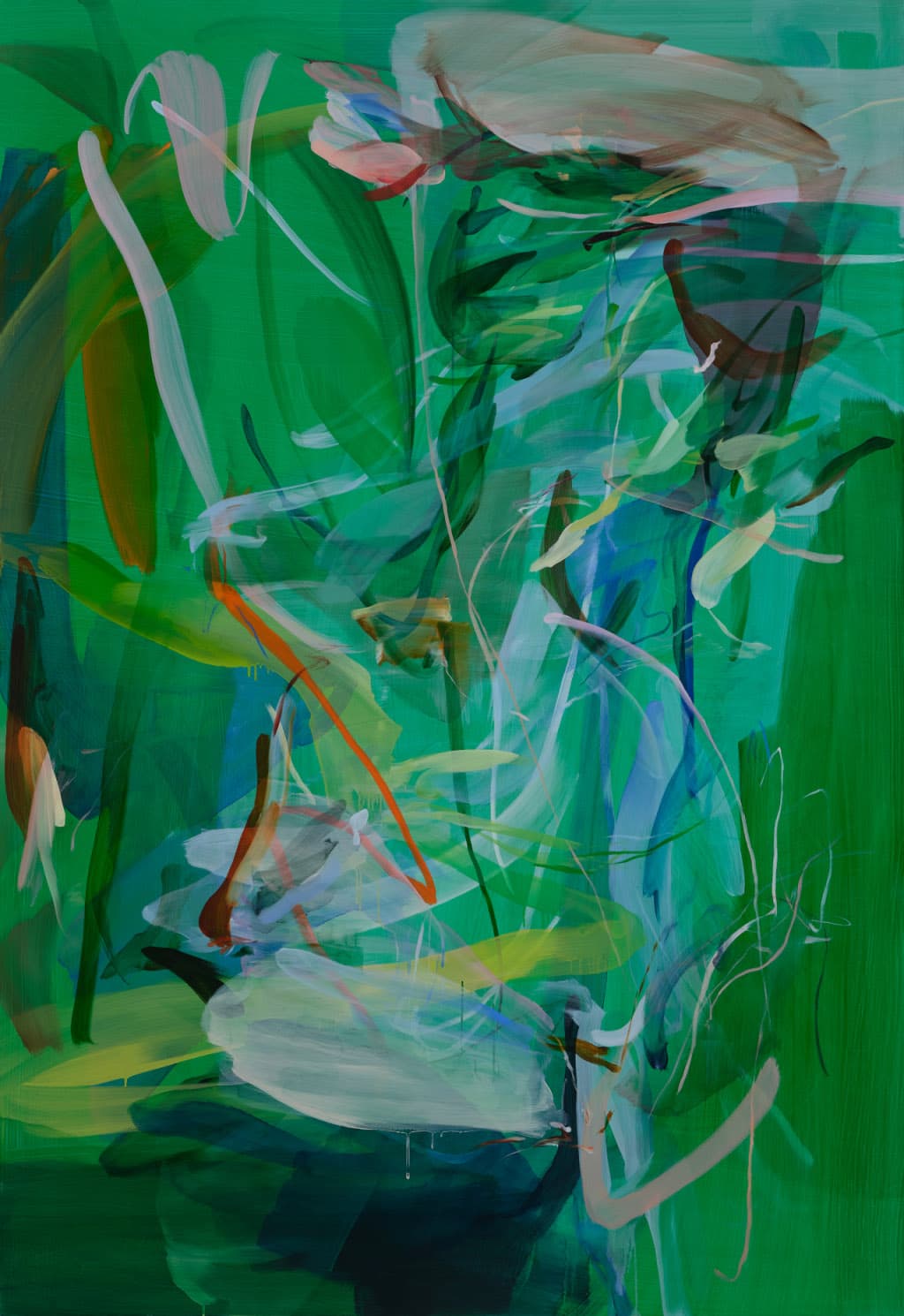 <그네타기>, 2021, 캔버스에 유화, 162 x 112 cm