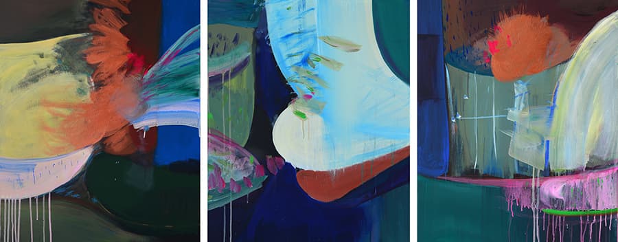 이제영 Suffocated Village A,B,C Acrylic on canvas 72.7x60.6cm(each) 2014