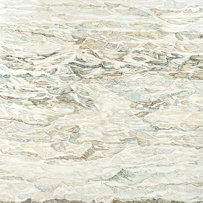구나, 화이트에머랄드블루바다 WhiteEmeraldBlueSea, Oil on Canvas, 160 x 162.5 cm