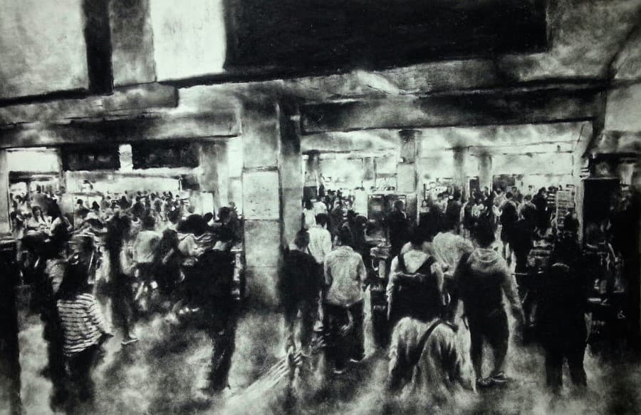 Drawing02_29.7x42cm,Conte on Kentpaper.2015