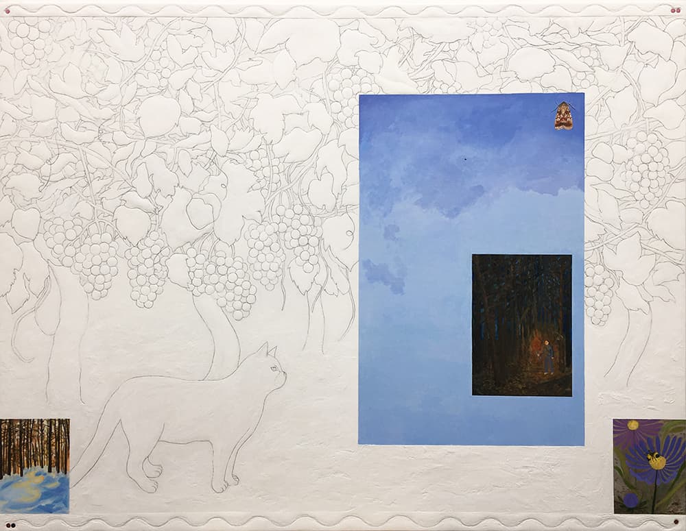 Whitenarration 1, 112.1×145.5cm, oil, mixed medium on canvas, 2021