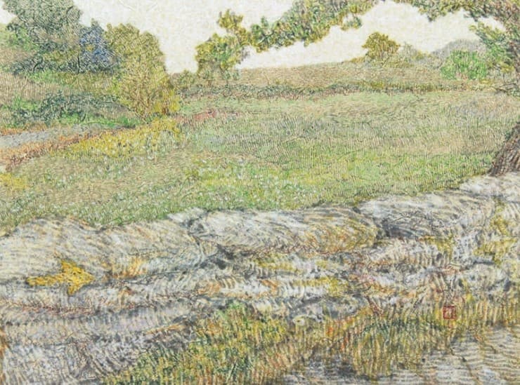 설진화, Buen Camino, Portomarin (두눈감고 멈춰서서 귀 기울이면II) 순지에 채색, 38x51cm 2015