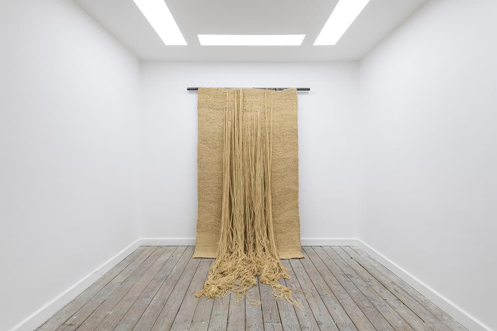 강수진_untitled_2018_wild silk, linen and pine,cotton_ 230x150cm