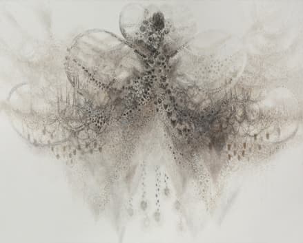 우아한 명상, 장지에 수묵담채, 금분, 은분, 호분, 162.2×130.3cm, 2014