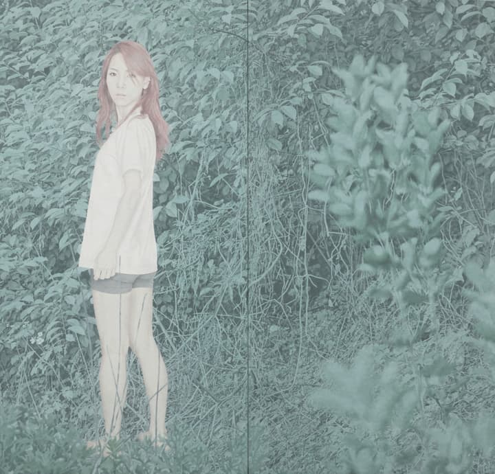 그곳에서 바라보다, 한지에 채색, 184.5×192.5cm, 2014