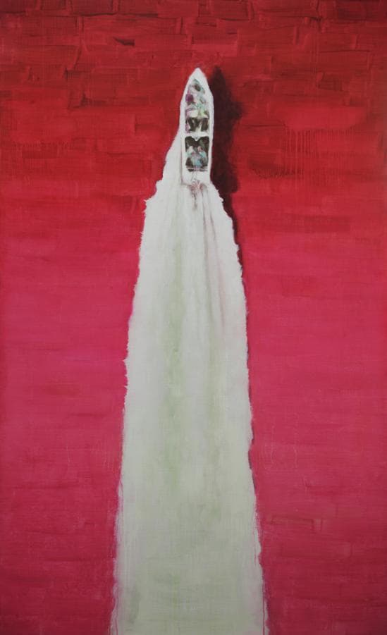 홍순명, 4대강-1703_2017 Oil on canvas_144×89cm