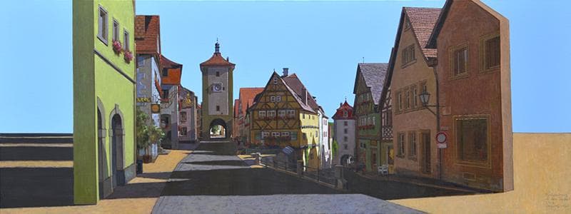 Rothenbrug, Ob der Tauber, 75x200cm, Oil on Canvas, 2014