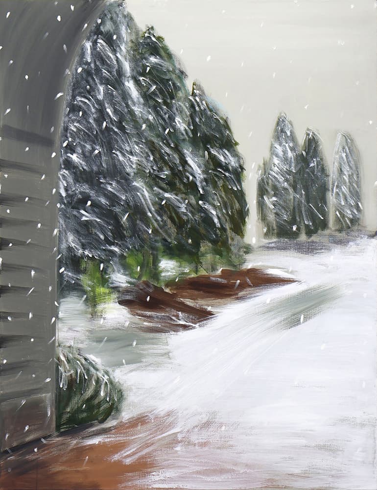 눈 내리는 아침 2 Snowy Morning 2, 2024 Acrylic, oil on canvas, 145.5x112.1cm
