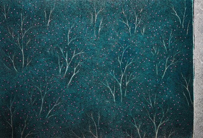 김민주, 사유의 벽 (Wall of thoughts-1), 2016, ink and color on Korean paper, 106x148cm