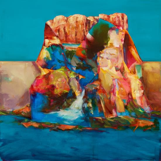 Mountain Monument #2 _2016 acrylic oil on canvas_205x205cm	, 하지훈