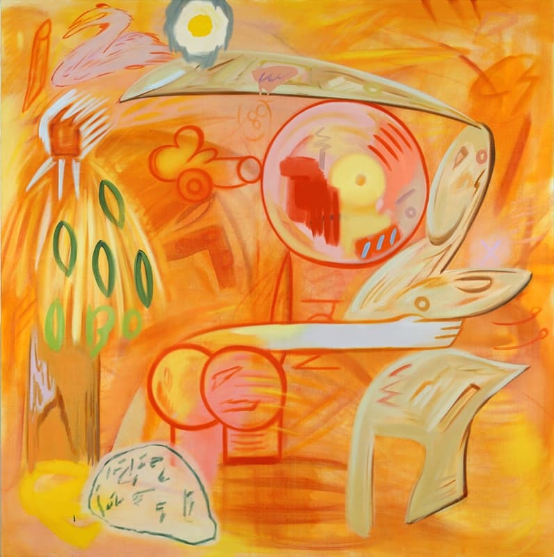 박경률, 그림 5, 2020, 린넨에 오일, 165x165 cm
