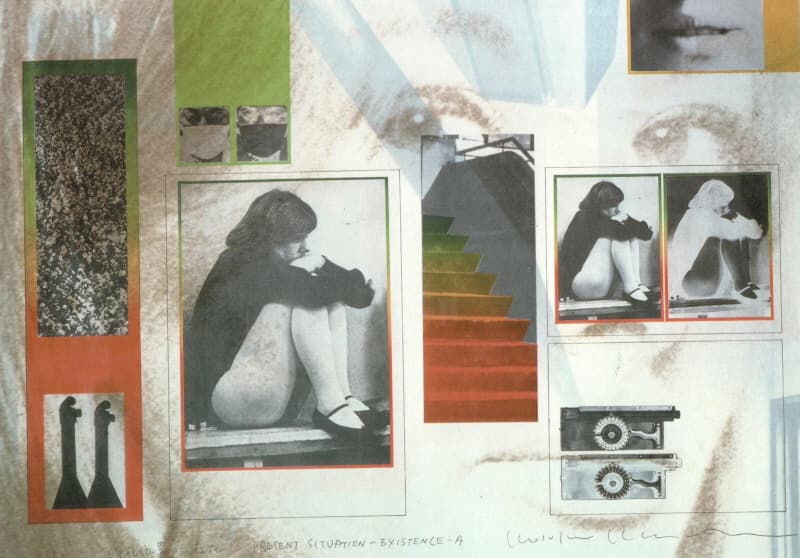 기무라 코스케, Present Situation-Existence-A, 1971, silkscreen, lithograph, 73x104cm