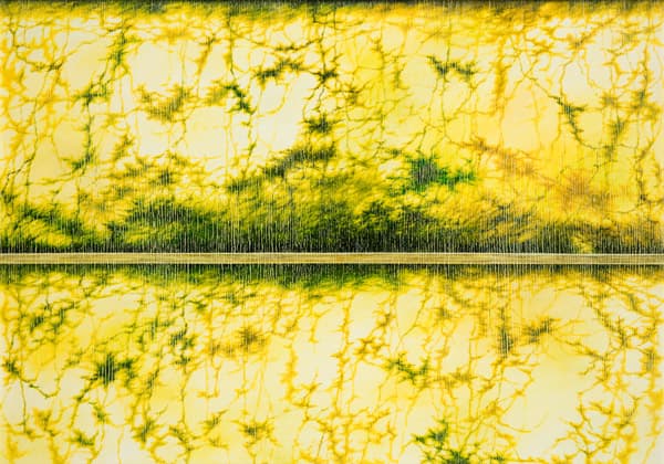 김경미, 7.4m2-in-GotÔt, Acrylic on canvas, transparent medium on acrylic panel (double layered), 136×98cm, 2017