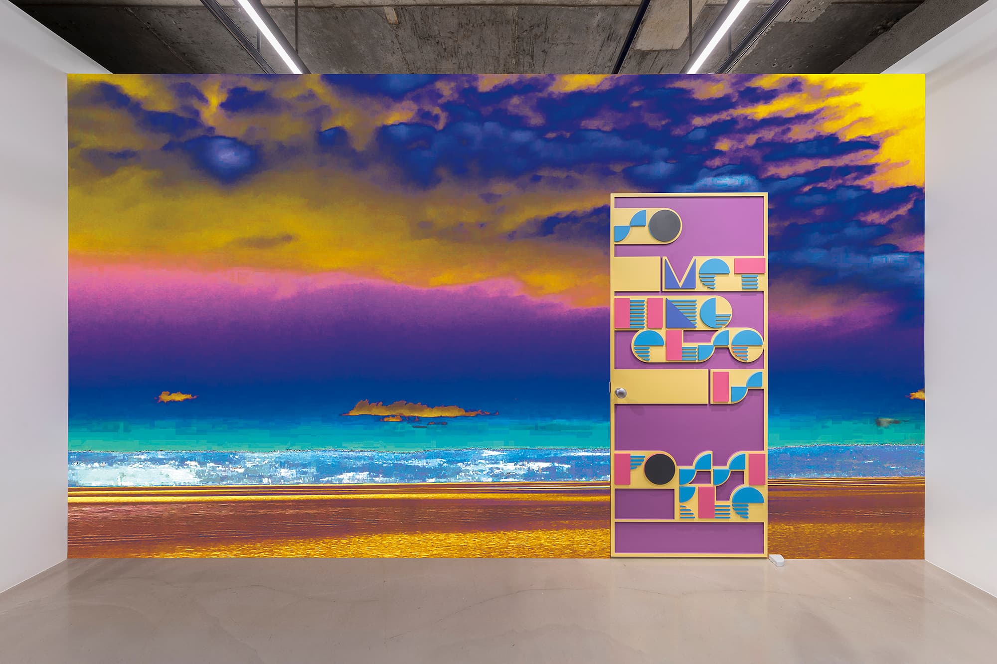 Something else is possible in the Maldives, 2020 acrylic latex velvet paint on MDF, plywood, PVC Cal, 280 x 500 cm