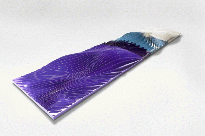 ECOFLOW relief 05, 400x100cm, Painted Resin, 2015