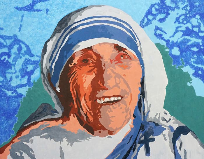 nun, 91.0x 116.7cm, 장지에 분채, 2015
