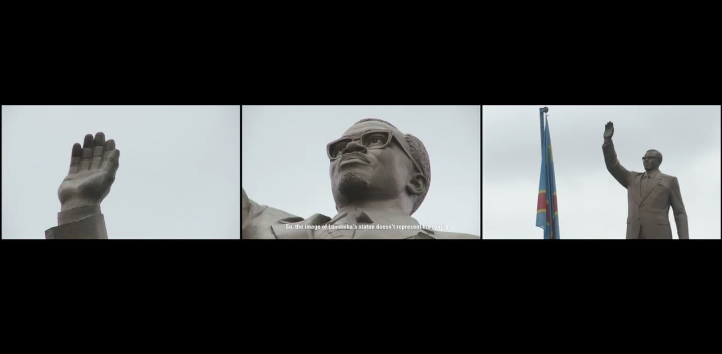 최원준, <만수대 마스터 클래스>, 스틸 이미지, 3 채널 영상 설치, 40’ 32”, 2016, 이미지 제공: 작가