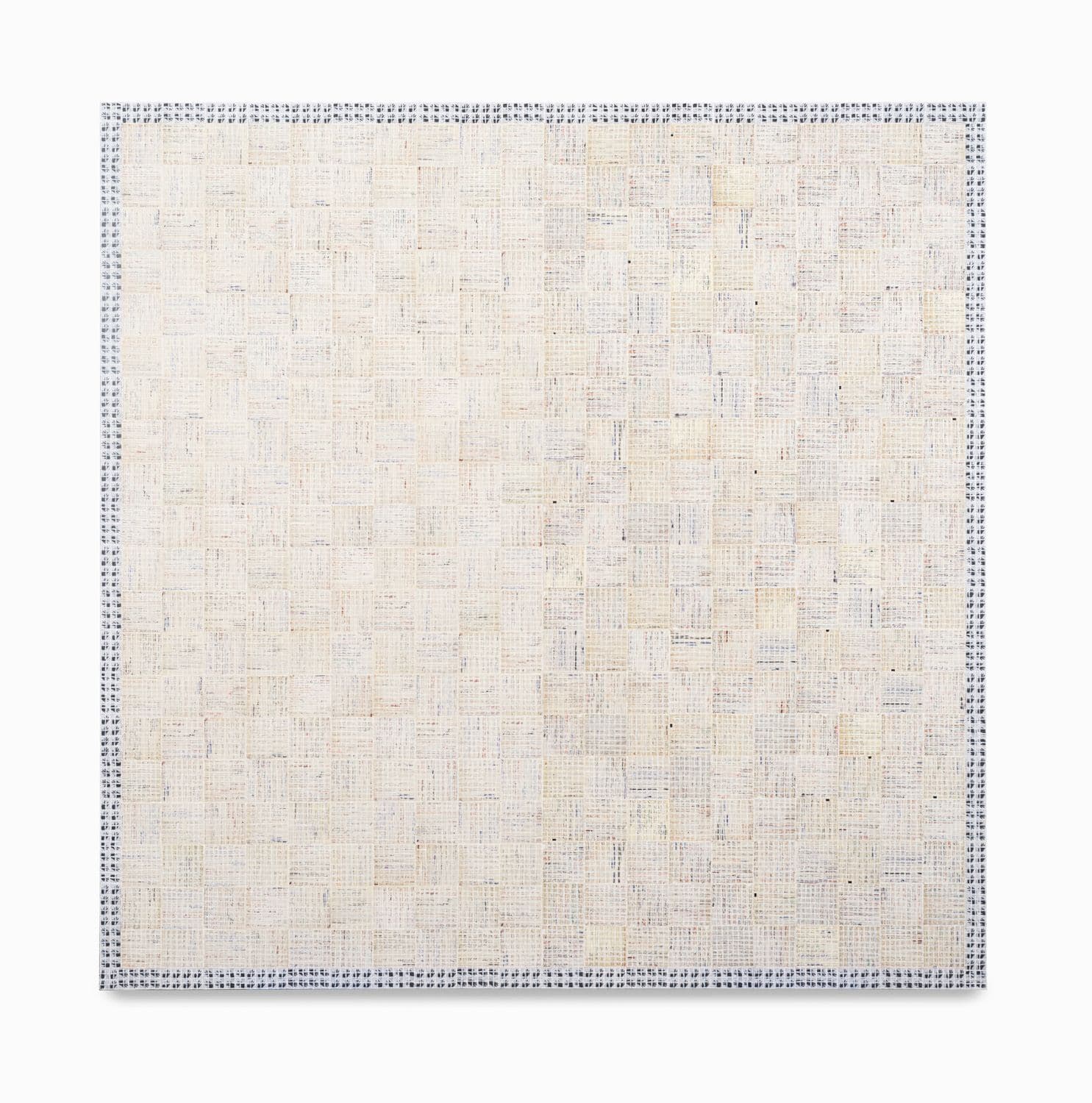 MCARTHUR BINION,  Hand:Work, 2019, Oil paint stick and paper on board, 84 x 84 inches, 213.4 x 213.4 cm