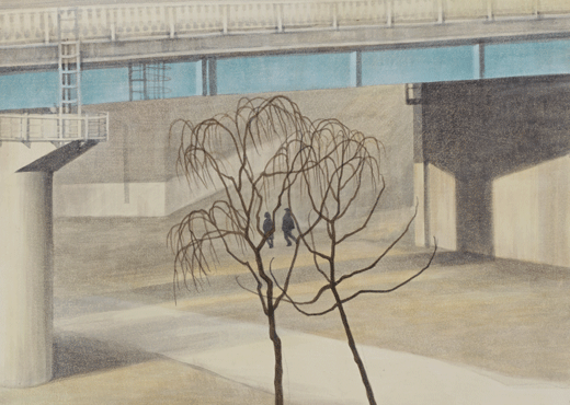 무제 -3 , 장지에 채색 , 61x44cm , 2015