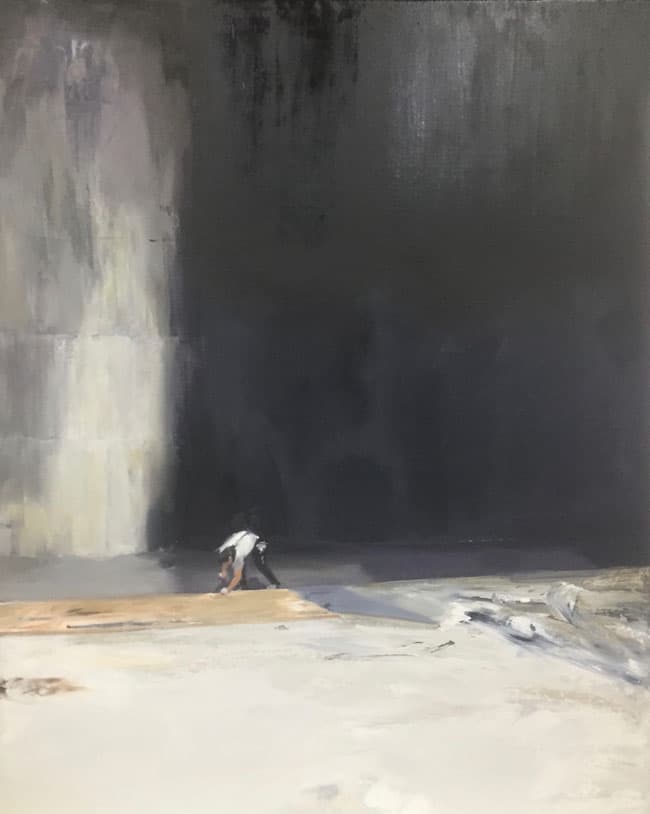 박경진, 검은벽_캔버스에 유채_91x72.5cm_2018