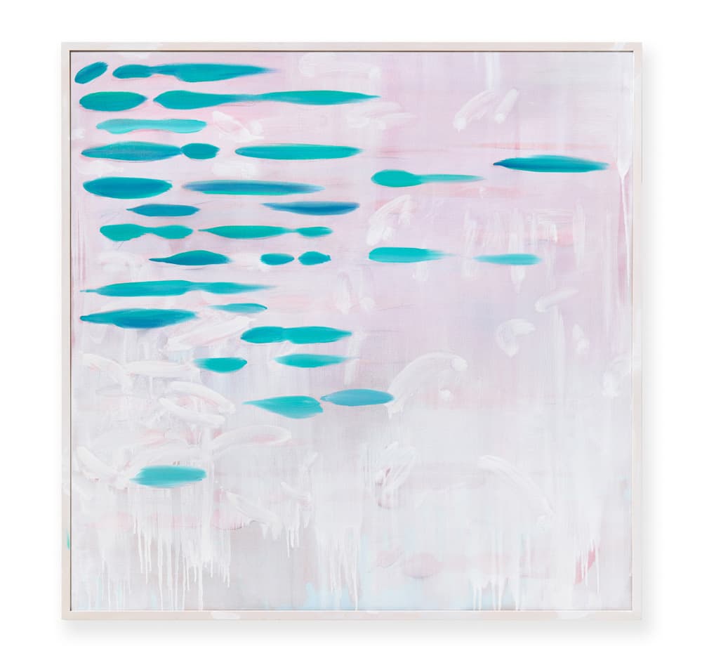 김수민, 승현이의 편지, 130.3 x 130.3 cm, oil and pencil on canvas, 2019
