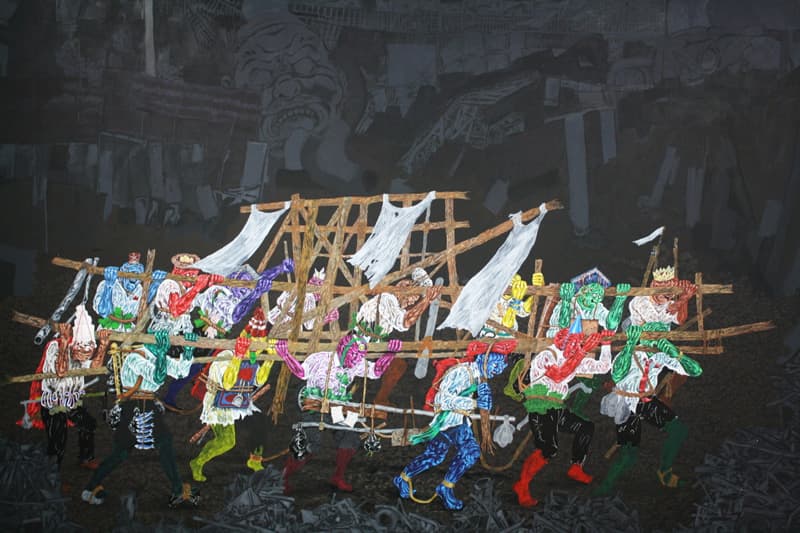 이승주_행렬도(진행중,가제)_캔버스에 아크릴_162.2x130.3cm_2019