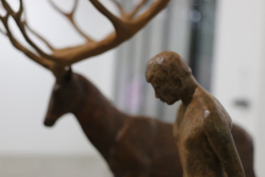 사슴과 소년. 브론즈. 가변적. 2015