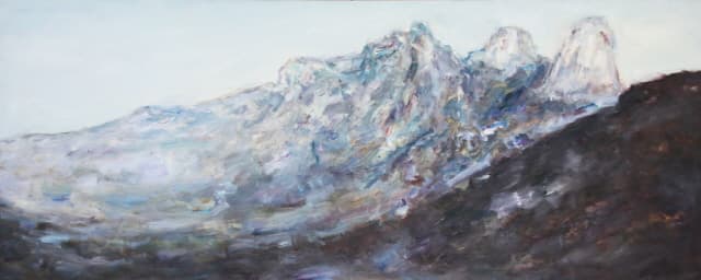북한산잔설_2000 Oil on canvas_90x220cm