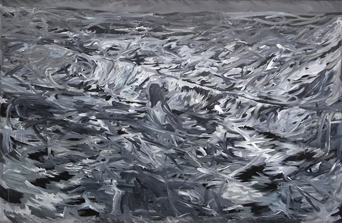 곽상원, 그곳엔 아무도 없었다, 400x 275cm, acrylic on canvas, 2016