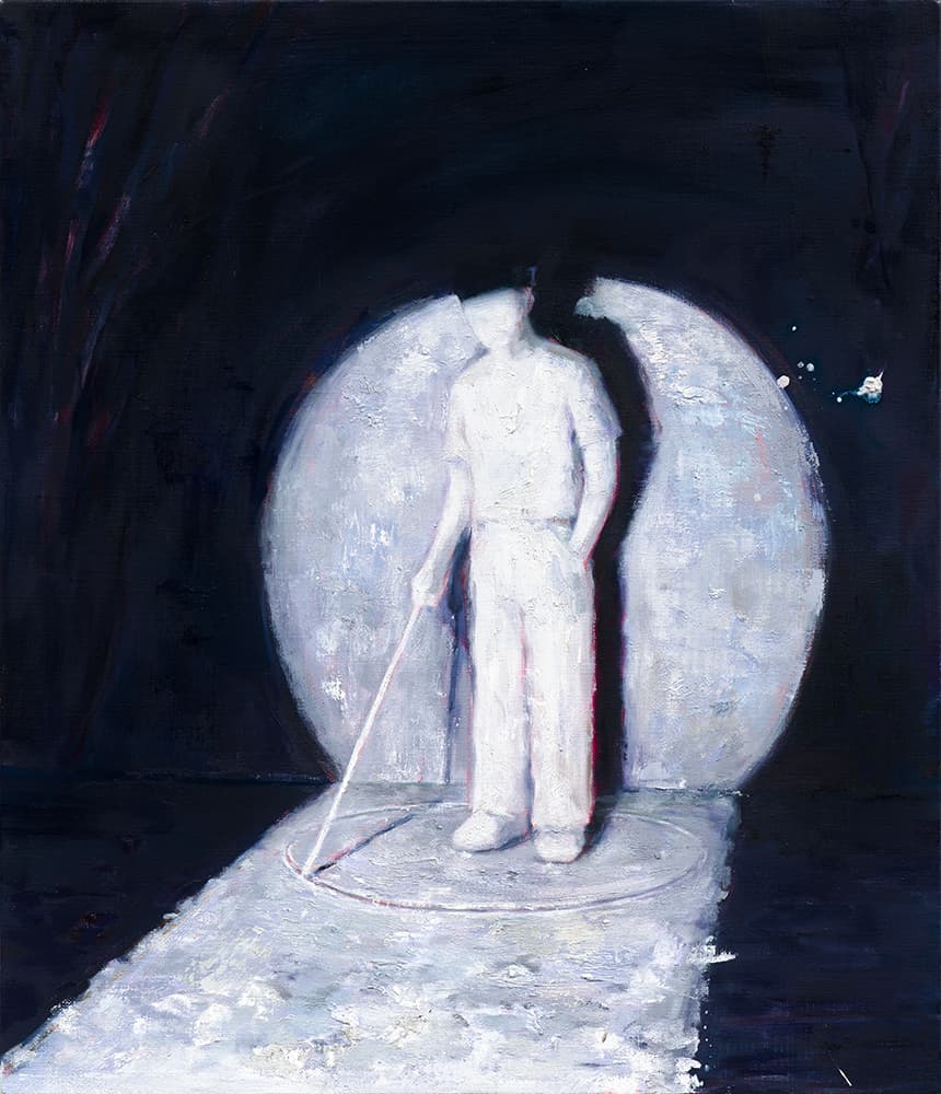 배준현 Junhyun Bae, 원을 그리는 사람 Circle, 2025, Oil on linen, 53 x 45.5cm © Courtesy of the artist