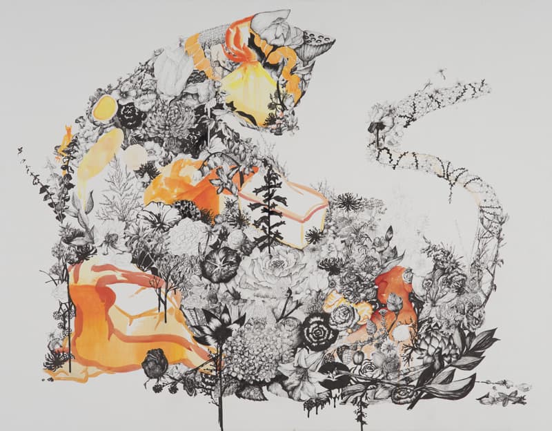 권민아_갈증의 초상(A Portrait of Thirst)_Pen on Paper_80.0x130.0cm_2018