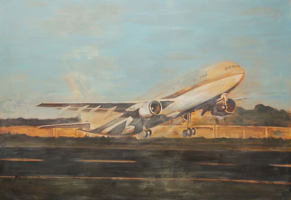 Kim bum ghun, Airport, acrylic on canvas, 100x162cm, 2015