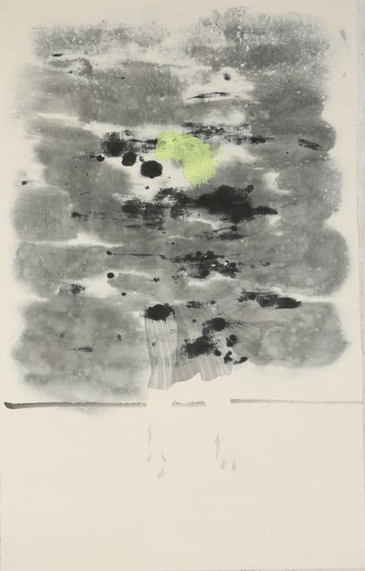 하용주, Blind 32-2 180x110cm 장지에 먹, 분채 2017