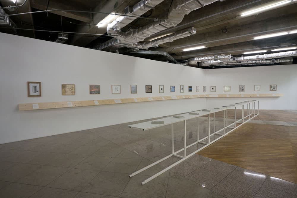 Installation view of Dongkyu Kim “Informel Logbook” publishing exhibition at Art Sonje Center, 2015 Photo by Dongkyu Kim