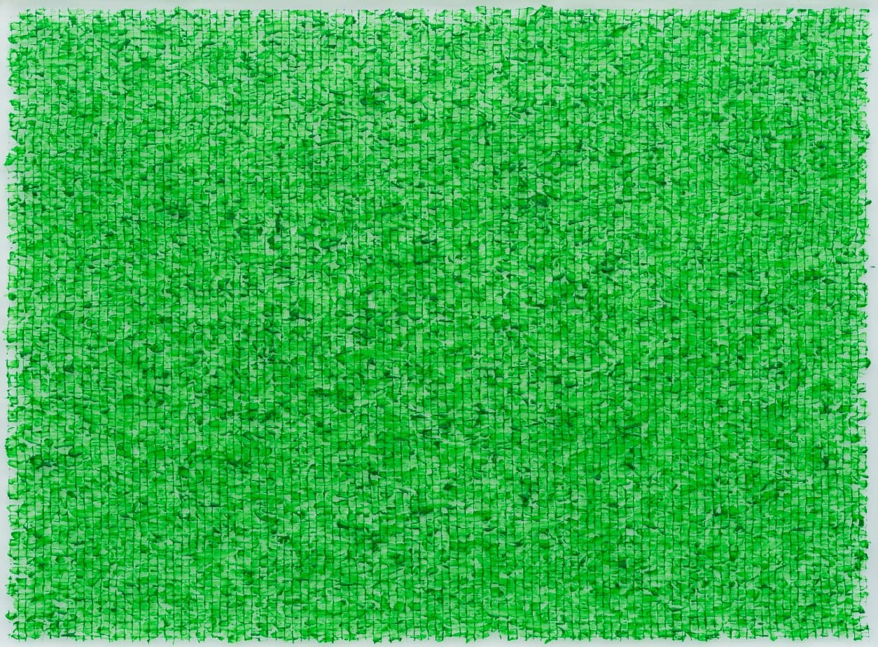 OFF-P 200903130737, 119.2 x 159cm, Mixed media on Fluorocarbon line, 2020 (이미지제공: 갤러리에스피)