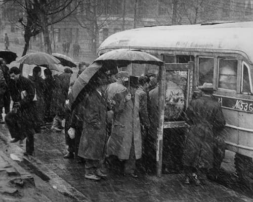 성두경, 눈 오는 날 거리 풍경, 1950년대 후반