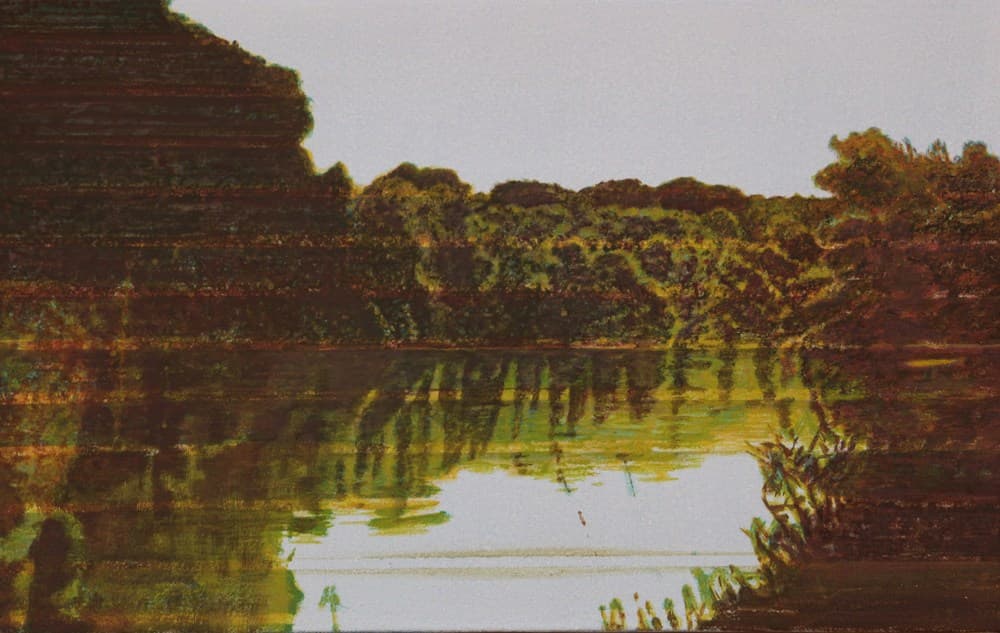 신승재, Surface study-Marnay sur seine, 33.5 x 55 cm, 캔버스에 과슈, 2013 Seung Jae Shin, Surface study-Marnay sur seine, 33.5 x 55 cm, gouache on canvas, 2013