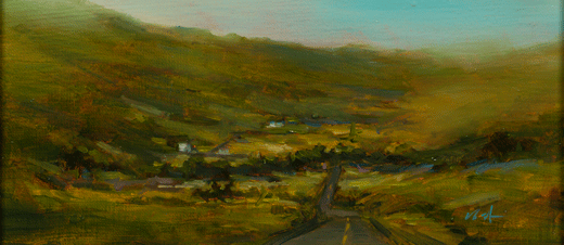 양구 학조리 풍경(Hakjori landscape of Yanggu) No.I_, Oil on Canvas, 14.5x30cm, 2016