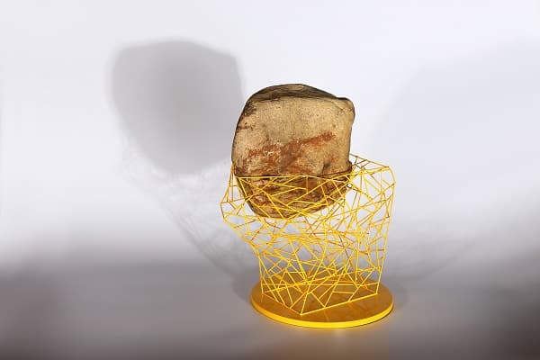 <Collapse2>, Stainless Steel Stone, 31x37x40cm, 2018 ⓒ박지선