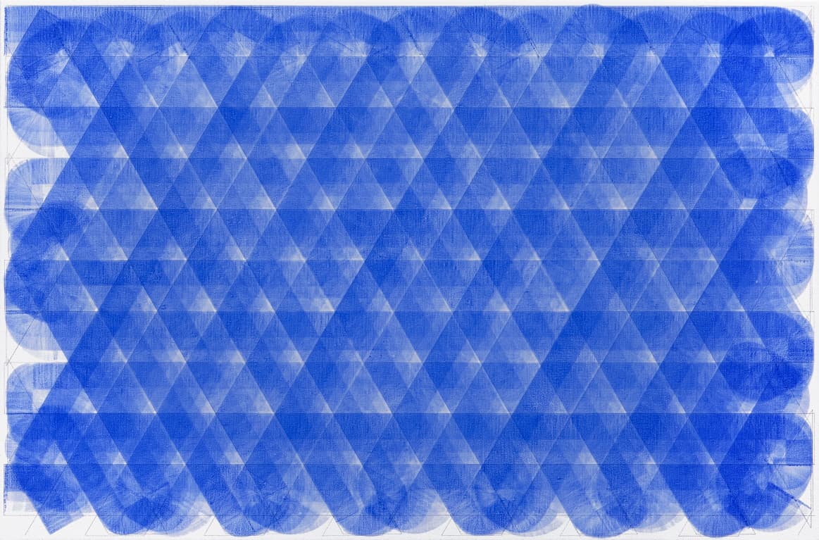 Marine Painting, 2016, pencil and acrylic on linen, 53x80.3cm