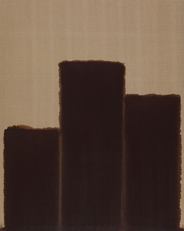Yun Hyong-keun. Burnt Umber & Ultramarine, 1991, Oil on linen, 227 x 181.7 cm. Courtesy of PKM Gallery.