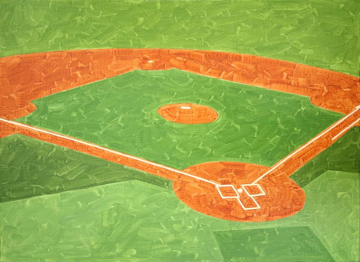 Byungkoo Jeonm, Stadium, 2019, oil on canvas, 53x72.7cm