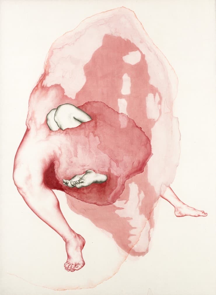 이시원, untitled, 견에 채색, 57×41.5, 2017