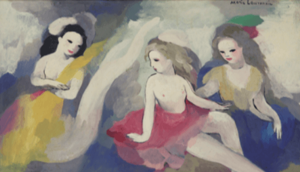 마리 로랑생, 세 여인, 캔버스에 유화, 31x52cm, 19세기
